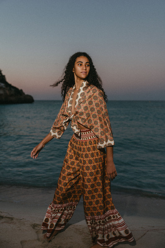 Sunset-Flor Cubana Set Vagabond the Brand Vagabond Apparel Handmade in Mallorca